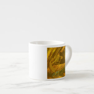 Abstrakte Kokopelli mit Mesa, Cactus & Sun Espressotasse