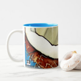 Abstrakte Kokossammlung Zweifarbige Tasse