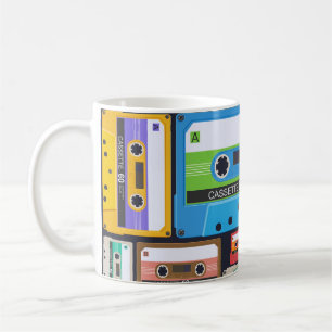 Abstrakte Kompaktkassetten Kaffeetasse