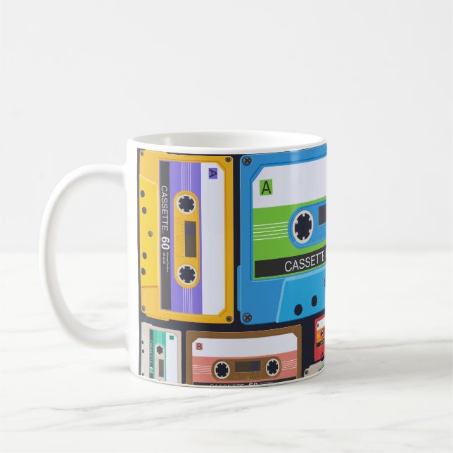 Abstrakte Kompaktkassetten Kaffeetasse (Links)