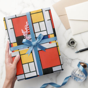 Abstrakte Komposition von Piet Mondrian Geschenkpapier