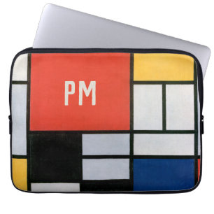 Abstrakte Komposition von Piet Mondrian Laptopschutzhülle