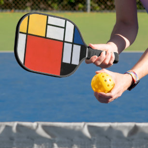 Abstrakte Komposition von Piet Mondrian Pickleball Schläger