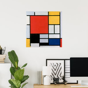 Abstrakte Komposition von Piet Mondrian Poster