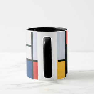 Abstrakte Komposition von Piet Mondrian Tasse