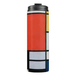 Abstrakte Komposition von Piet Mondrian Thermosbecher