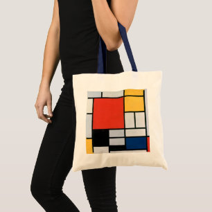 Abstrakte Komposition von Piet Mondrian Tragetasche