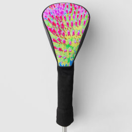 Abstrakte Kone-Blume mit mehrfarbigem Regenbogen Golf Headcover