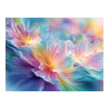 Abstrakte kosmische Blumeneruption in Pastell