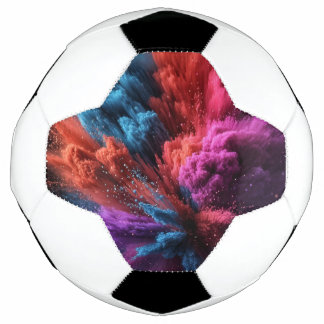 Abstrakte kosmische Explosion Farbgalaxtie Kunst Fußball