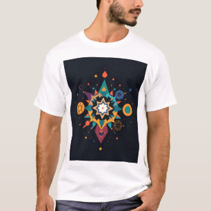 Abstrakte kosmische Geometrie T-Shirt
