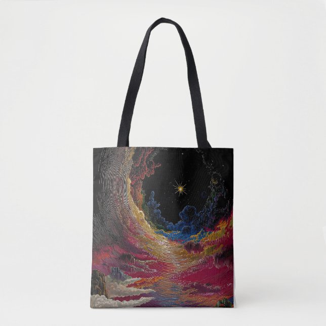 Abstrakte Kosmische Nacht-Tasche Tasche (Vorderseite)