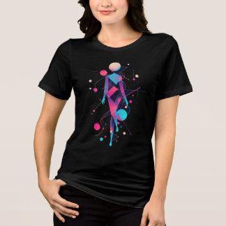 Abstrakte kosmische Silhouette Tri-Blend Shirt