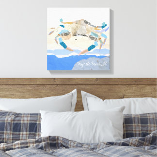 Abstrakte Krabbe am Strand! Kunst auf Leinwand