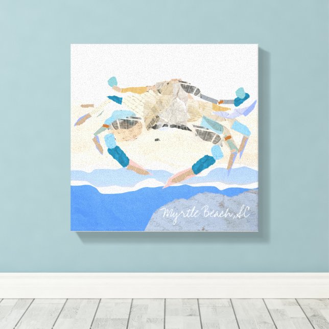Abstrakte Krabbe am Strand!  Kunst auf Leinwand (Insitu (Holzboden))