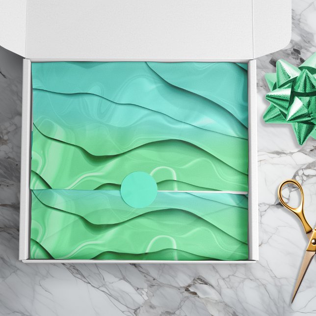 Abstrakte Krawatte Färben Aqua Green Craft Seidenpapier (Von Creator hochgeladen)