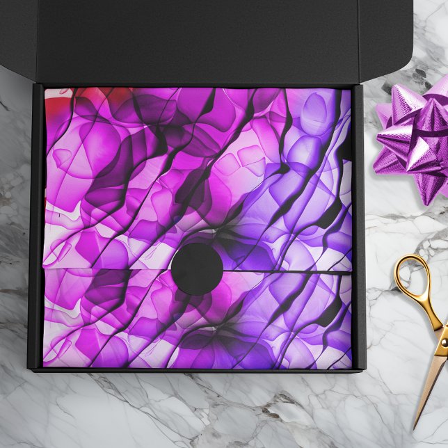 Abstrakte Krawatte mehrrosa Färben Seidenpapier (Von Creator hochgeladen)