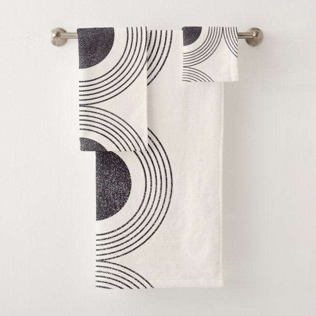 Abstrakte Kreisbildung Badhandtuch Set (Insitu)