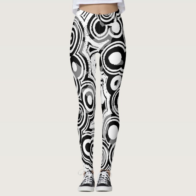 abstrakte Kreise Leggings (Vorderseite)