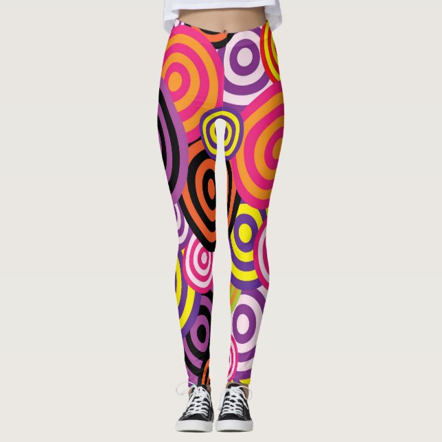Abstrakte Kreise Leggings (Vorderseite)