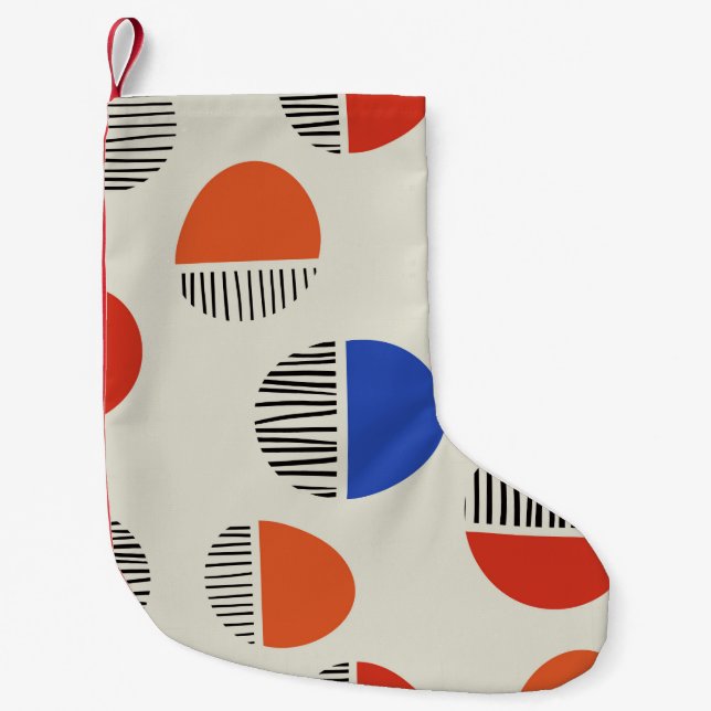 Abstrakte Kreise nahtlos Muster, Hintergrund mit  Kleiner Weihnachtsstrumpf (Vorderseite)