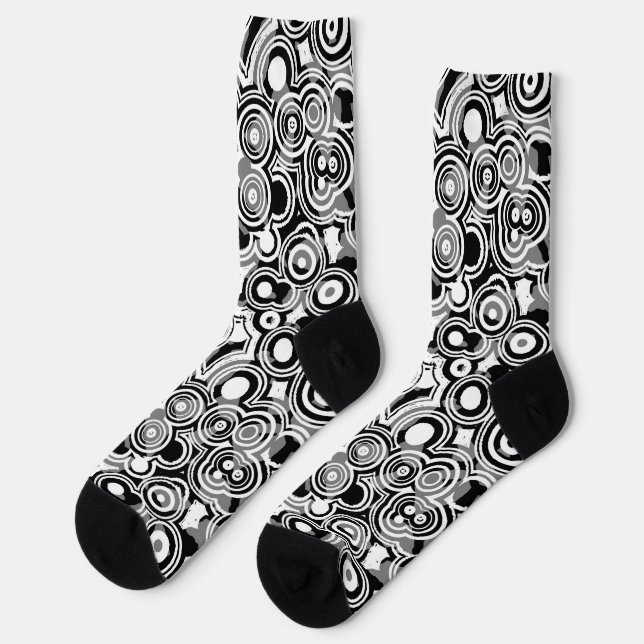 abstrakte Kreise Socken (Linkes Detail)