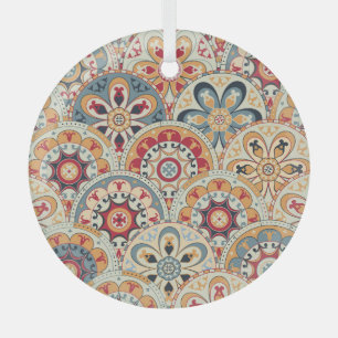 Abstrakte Kreise: Trendiges farbiges Hintergrundbi Ornament Aus Glas