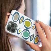 Abstrakte Kreise Türkis Orange Mitte Jahrhundert