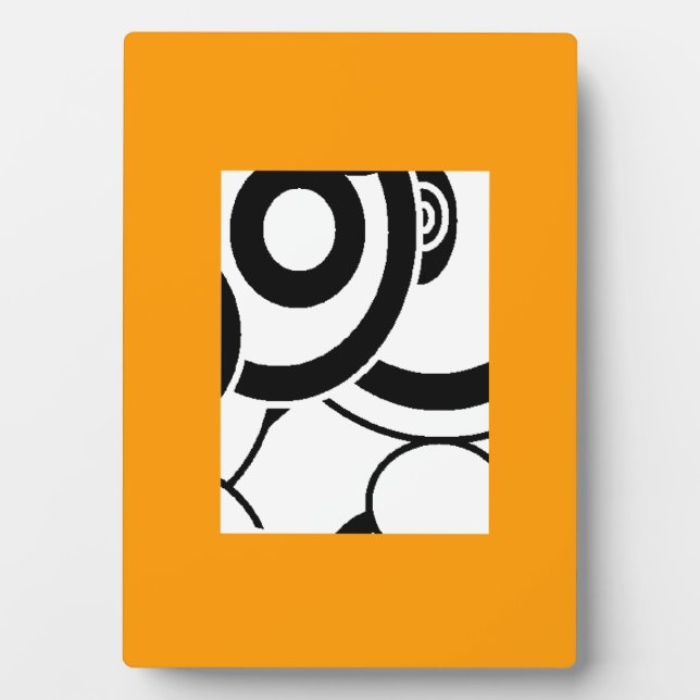 Abstrakte Kreiselkunst Plaque (Orange) Fotoplatte (Vorderseite)