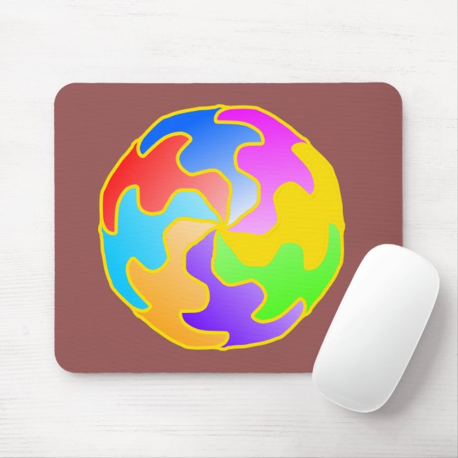 Abstrakte Kreisform Mousepad (Mit Mouse)