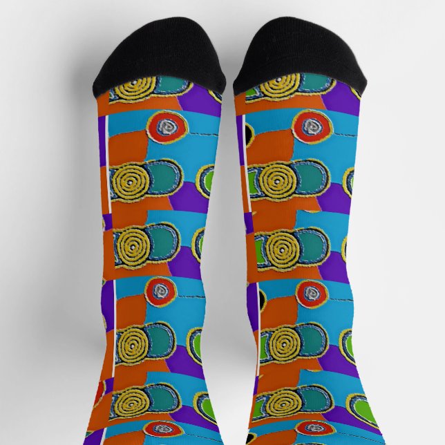 Abstrakte Kreislaufsocken Socken (Oben)