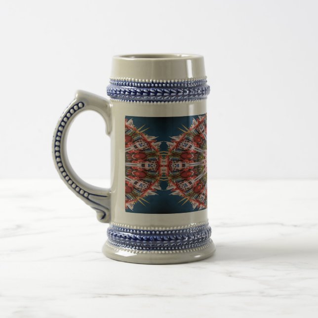 Abstrakte Kreismuster Bierglas (Links)
