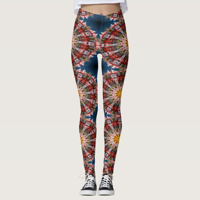 Abstrakte Kreismuster Leggings (Vorderseite)