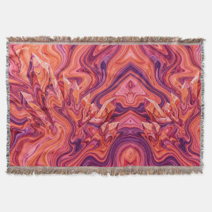 Abstrakte Kristallsonne Orange Decken