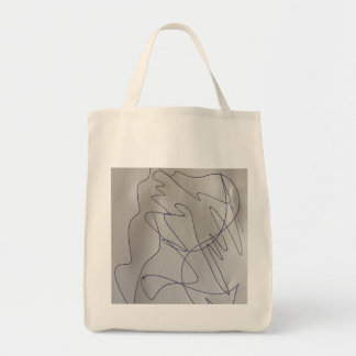 Abstrakte Kritzelstift-Zeichnung Grafik-Tasche Tragetasche