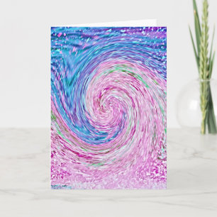 Abstrakte Kundenkarte Rosa Ozeanwelle Karte