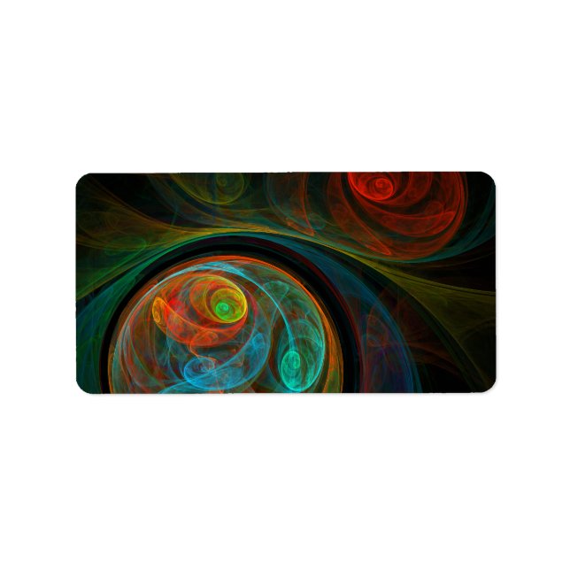 Abstrakte Kunst Adressaufkleber (Vorne)