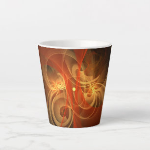 Abstrakte Kunst am Morgen Milchtasse