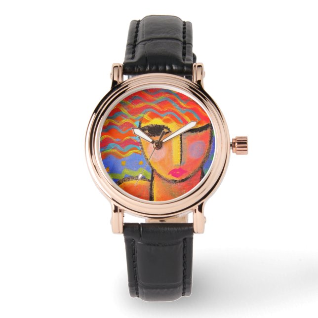 Abstrakte Kunst Armbanduhr (Vorderseite)