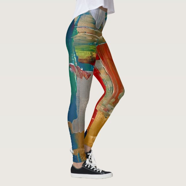 Abstrakte Kunst auf aktive Verschleißhose! Leggings (Rechts)