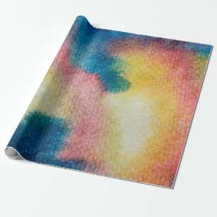 Abstrakte Kunst aus farbenfroher, leuchtender Tint Geschenkpapier