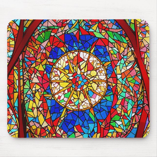 Abstrakte Kunst aus festem Glas Mousepad (Vorne)