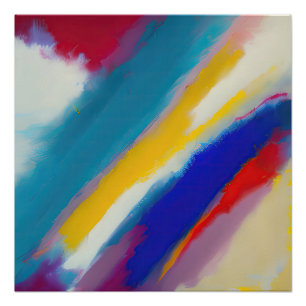 abstrakte Kunst "Azure Cascade" Poster