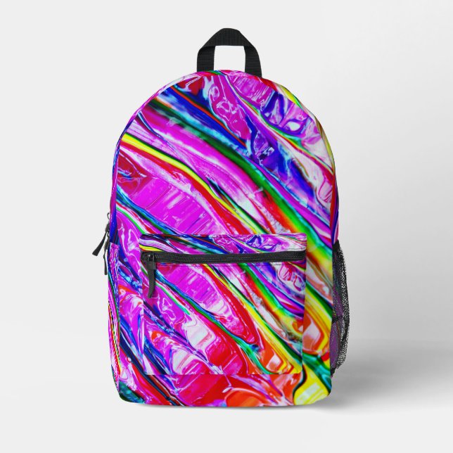 Abstrakte Kunst Bedruckter Rucksack (Vorderseite)