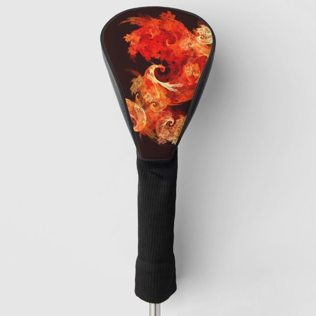 Abstrakte Kunst beim Tanzen von Feuervögeln Golf Headcover (Vorderseite)