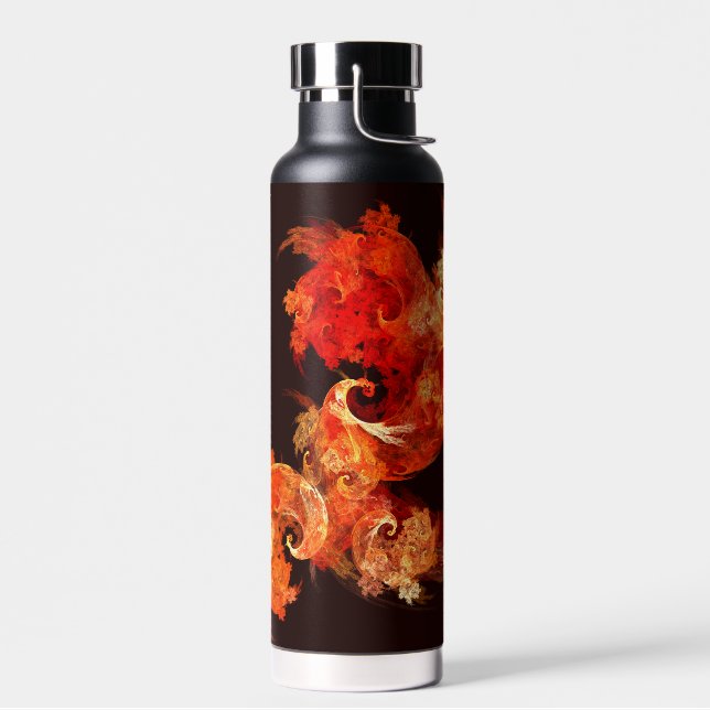 Abstrakte Kunst beim Tanzen von Feuervögeln Trinkflasche (Links)