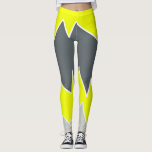 Abstrakte Kunst Blassgraue gelbe Holzkohle Grau Leggings