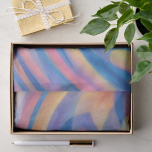 Abstrakte Kunst Blaues und goldenes Seidenpapier
