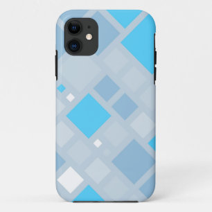 Abstrakte Kunst Blaugraue Quadrate Case-Mate iPhone Hülle