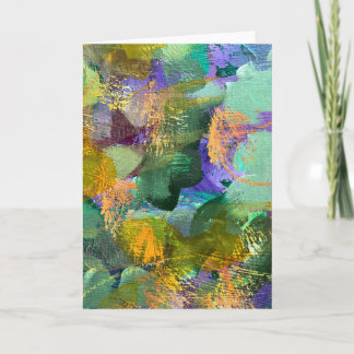 Abstrakte Kunst Blumenfeld gefaltete Notizkarte
